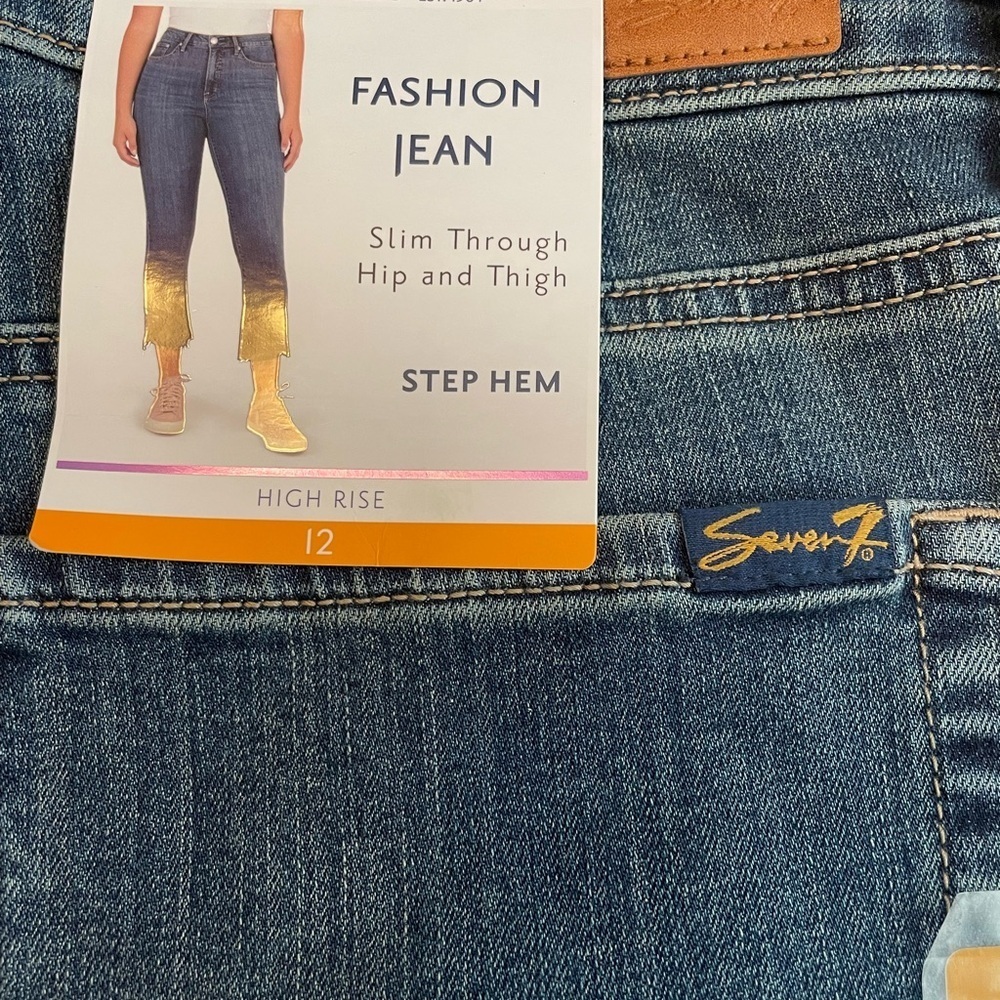 Seven7 Blue High Rise Jeans Classic Style - Picture 3 of 3